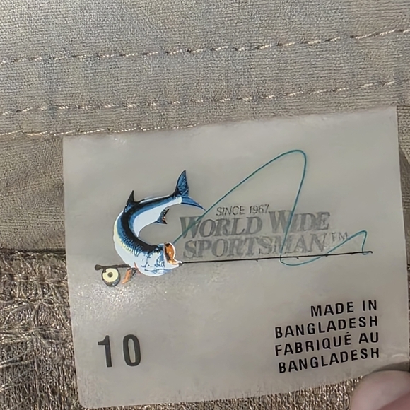World Wide Sportsman Timberwolf Clearwater Convertible Pants SPF50 Size 10 - Picture 8 of 11